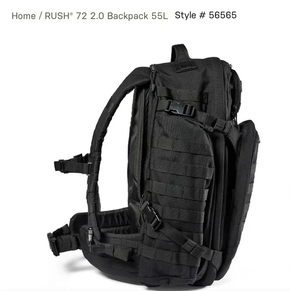 5.11 Tactical RUSH® 72 2.0 BACKPACK 55L Bug Out Bag - Picture 6 of 15